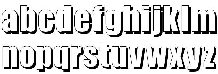Billboard Shadow Font LOWERCASE