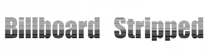 Billboard Stripped  Frei Schriftart Herunterladen