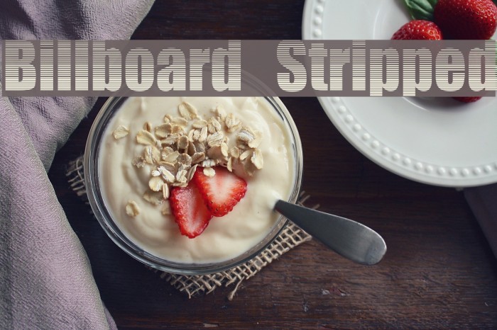 Billboard Stripped Font examples