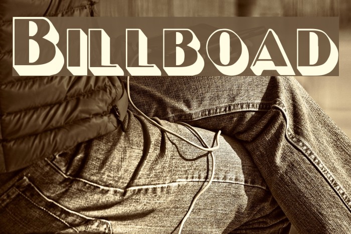 Billboard Font examples