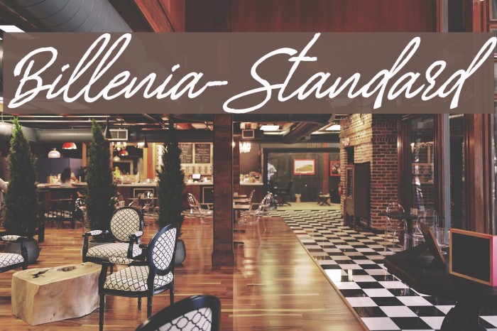 Billenia-Standard Font examples