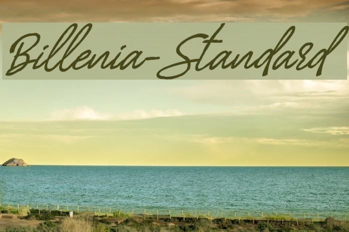 Billenia-Standard Font examples