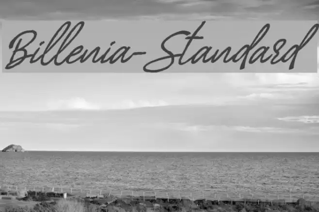 Billenia-Standard Font examples