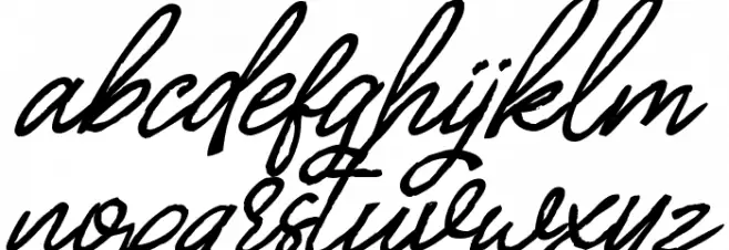 Billenia-Standard फ़ॉन्ट लोअरकेस