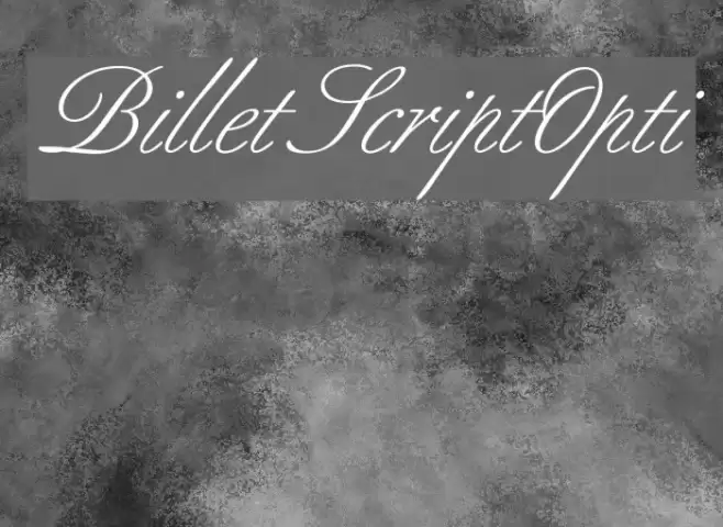 BilletScriptOpti Font examples