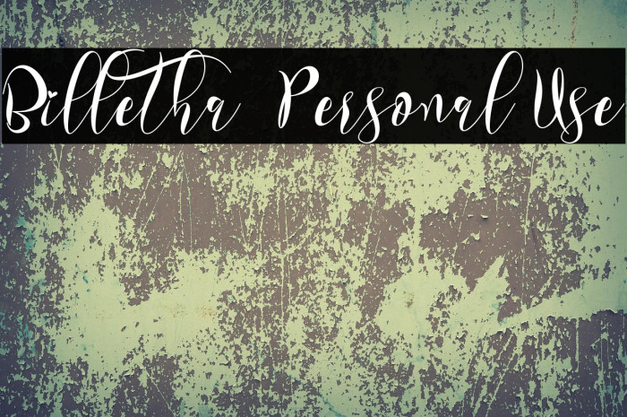 Billetha - Personal Use Example 1