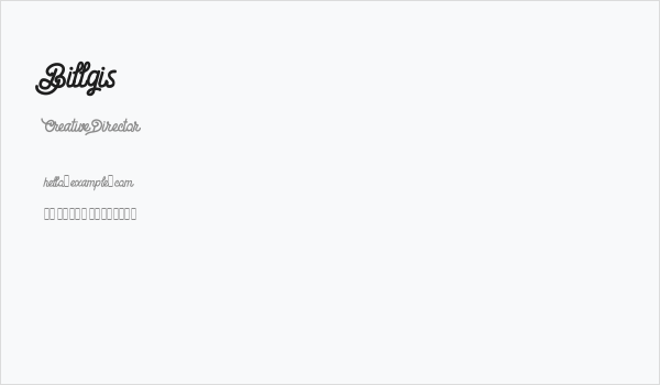 Billgis Business Card