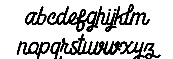 Billgis Font LOWERCASE