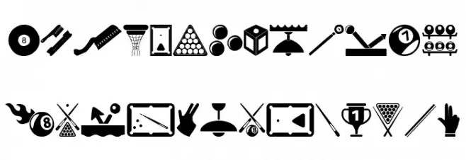 Billiard Fonte MAIÚSCULAS