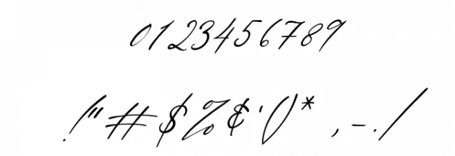 Billie Bonnie Italic Font OTHER CHARS