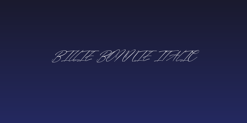 Billie Bonnie Italic Social Header