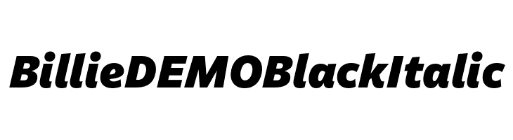Billie DEMO Black Italic  لخطوط تنزيل
