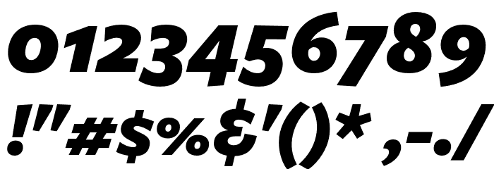 Billie DEMO Black Italic Font OTHER CHARS