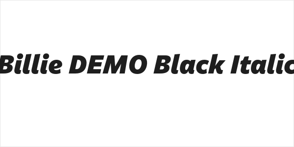 Billie DEMO Black Italic Logo