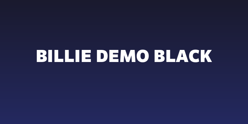 Billie DEMO Black Social Header