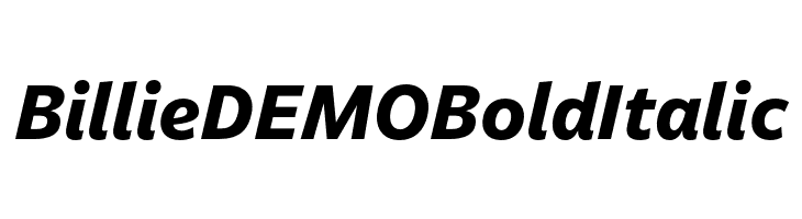 Billie DEMO Bold Italic  Fuentes Gratis Descargar