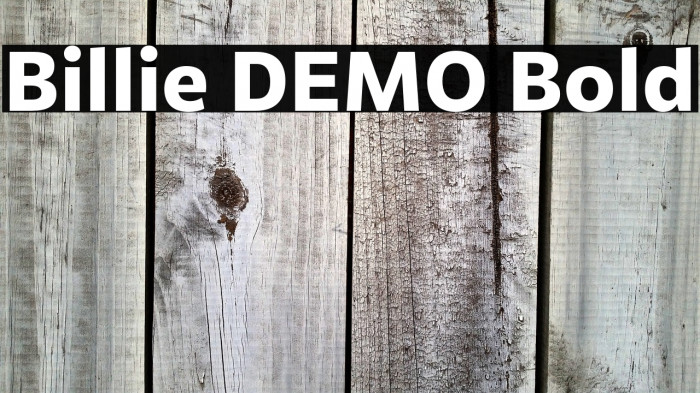 Billie DEMO Bold Example 1
