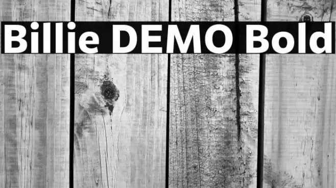 Billie DEMO Bold Font examples