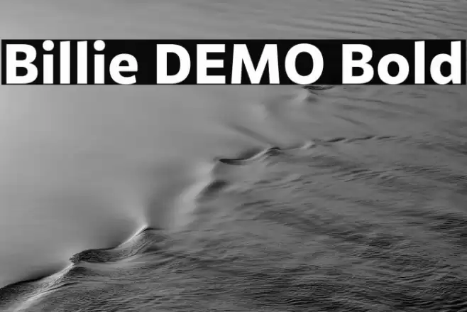 Billie DEMO Bold Font examples