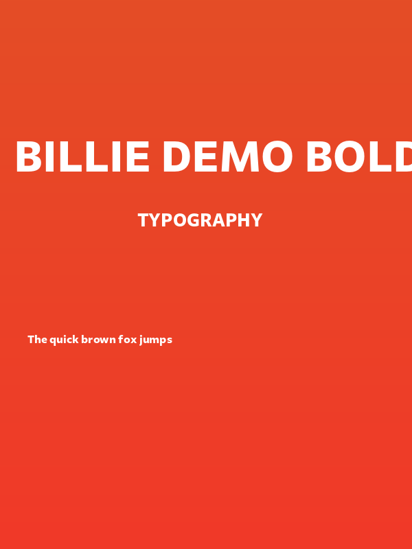 Billie DEMO Bold Poster