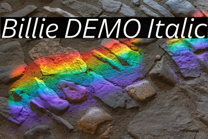 Billie DEMO Italic Example 3