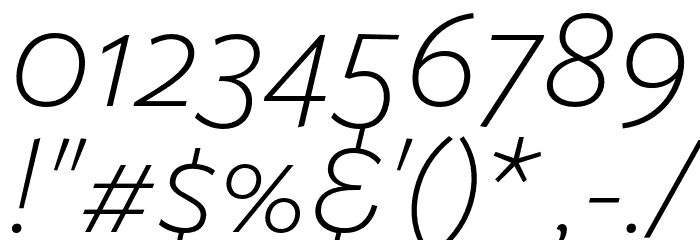 Billie DEMO Light Italic Font OTHER CHARS
