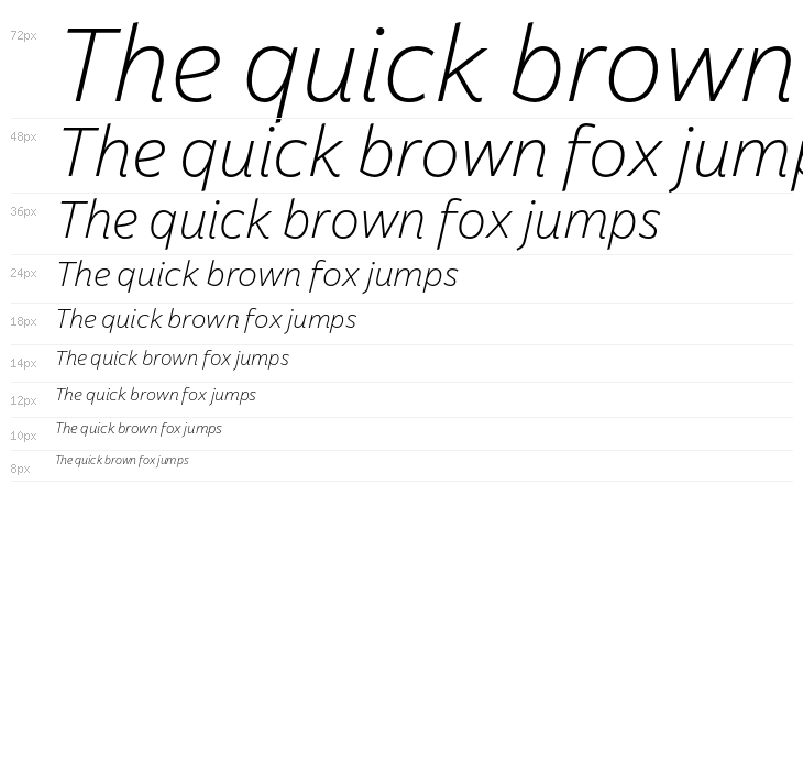 Billie DEMO Light Italic Waterfall