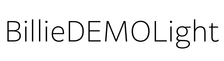 Billie DEMO Light  नि: शुल्क फ़ॉन्ट्स डाउनलोड