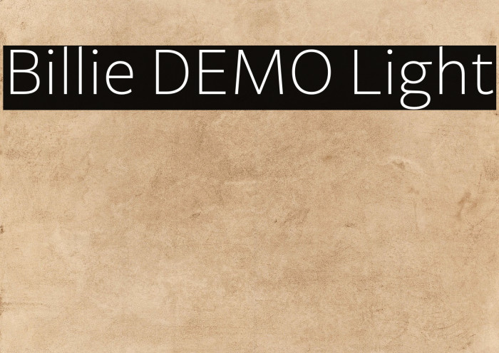 Billie DEMO Light Example 1