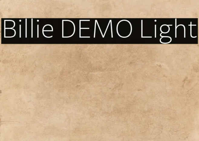 Billie DEMO Light Example 1