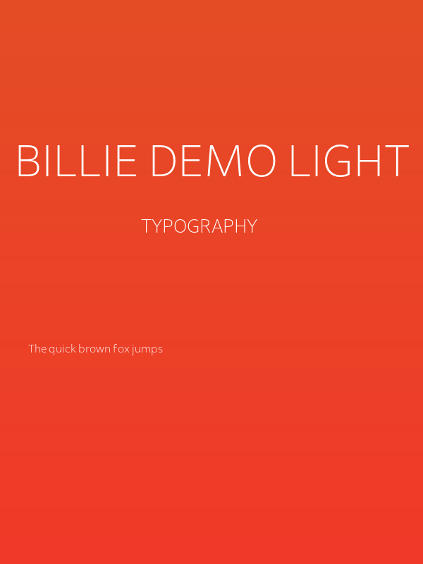 Billie DEMO Light Poster