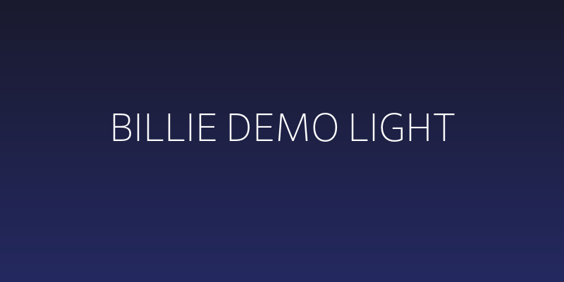 Billie DEMO Light Social Header