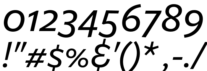 Billie DEMO Medium Italic Font OTHER CHARS