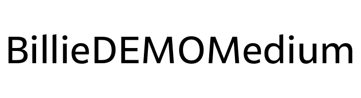 Billie DEMO Medium  フリーフォントのダウンロード
