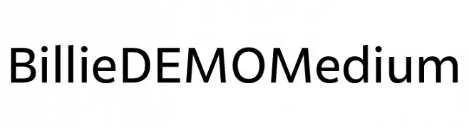 Billie DEMO Medium  フリーフォントのダウンロード