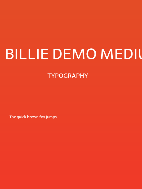 Billie DEMO Medium Poster