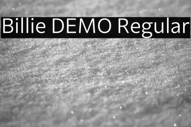 Billie DEMO Regular Font examples