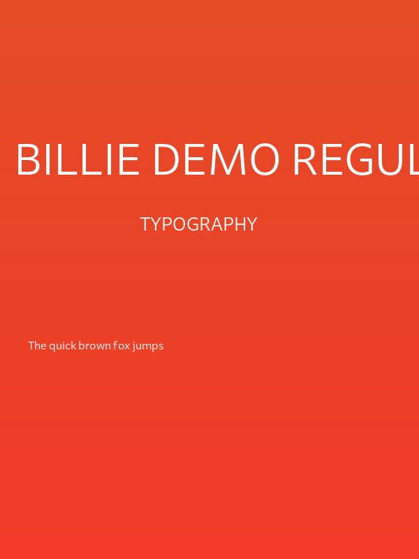 Billie DEMO Regular Poster