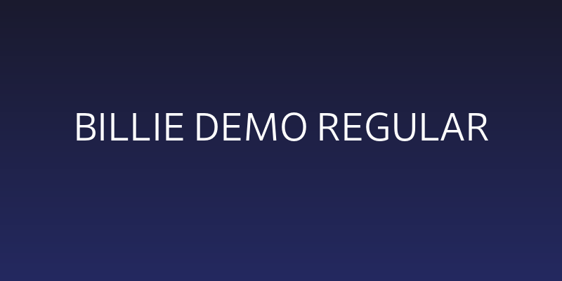 Billie DEMO Regular Social Header