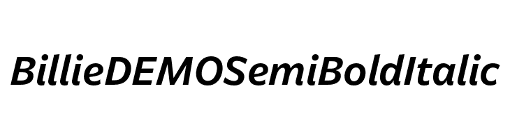Billie DEMO SemiBold Italic  Frei Schriftart Herunterladen