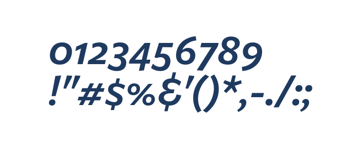 Billie DEMO SemiBold Italic Other Characters