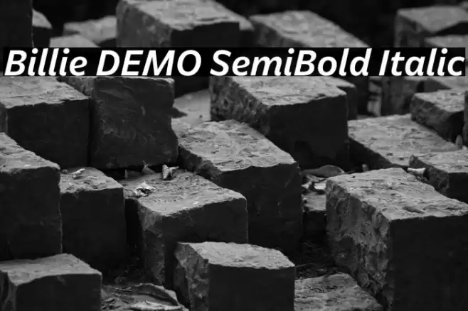Billie DEMO SemiBold Italic Font examples