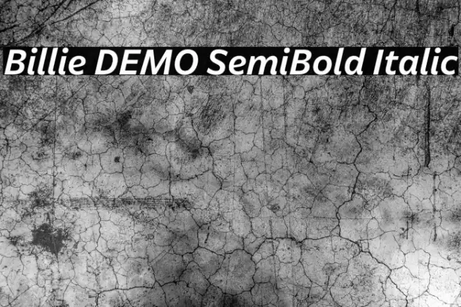 Billie DEMO SemiBold Italic Font examples