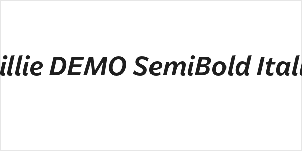 Billie DEMO SemiBold Italic Logo