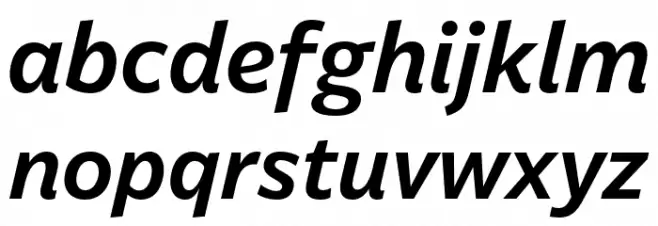 Billie DEMO SemiBold Italic Caratteri MINUSCOLO