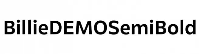 Billie DEMO SemiBold  フリーフォントのダウンロード