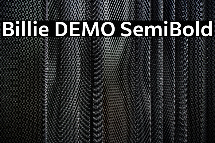 Billie DEMO SemiBold Example 1
