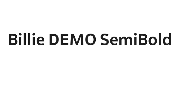 Billie DEMO SemiBold Logo