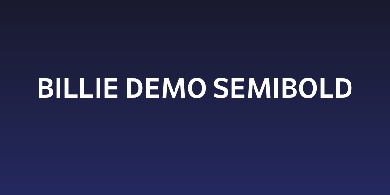 Billie DEMO SemiBold Social Header