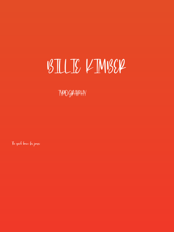 Billie Kimber Poster